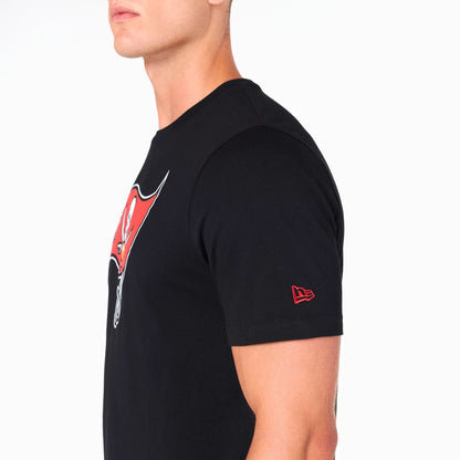 The Male model is wearing Tampa Bay Buccaneers NFL Black T-Shirt 4