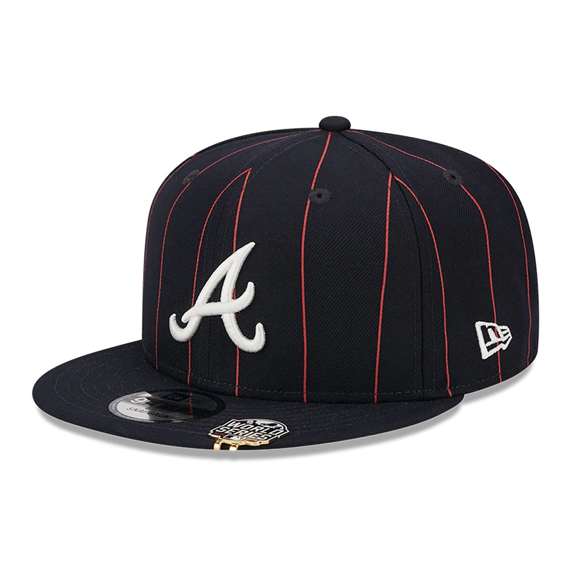 This is a Atlanta Braves Pinstripe Navy 9FIFTY Snapback Cap 1