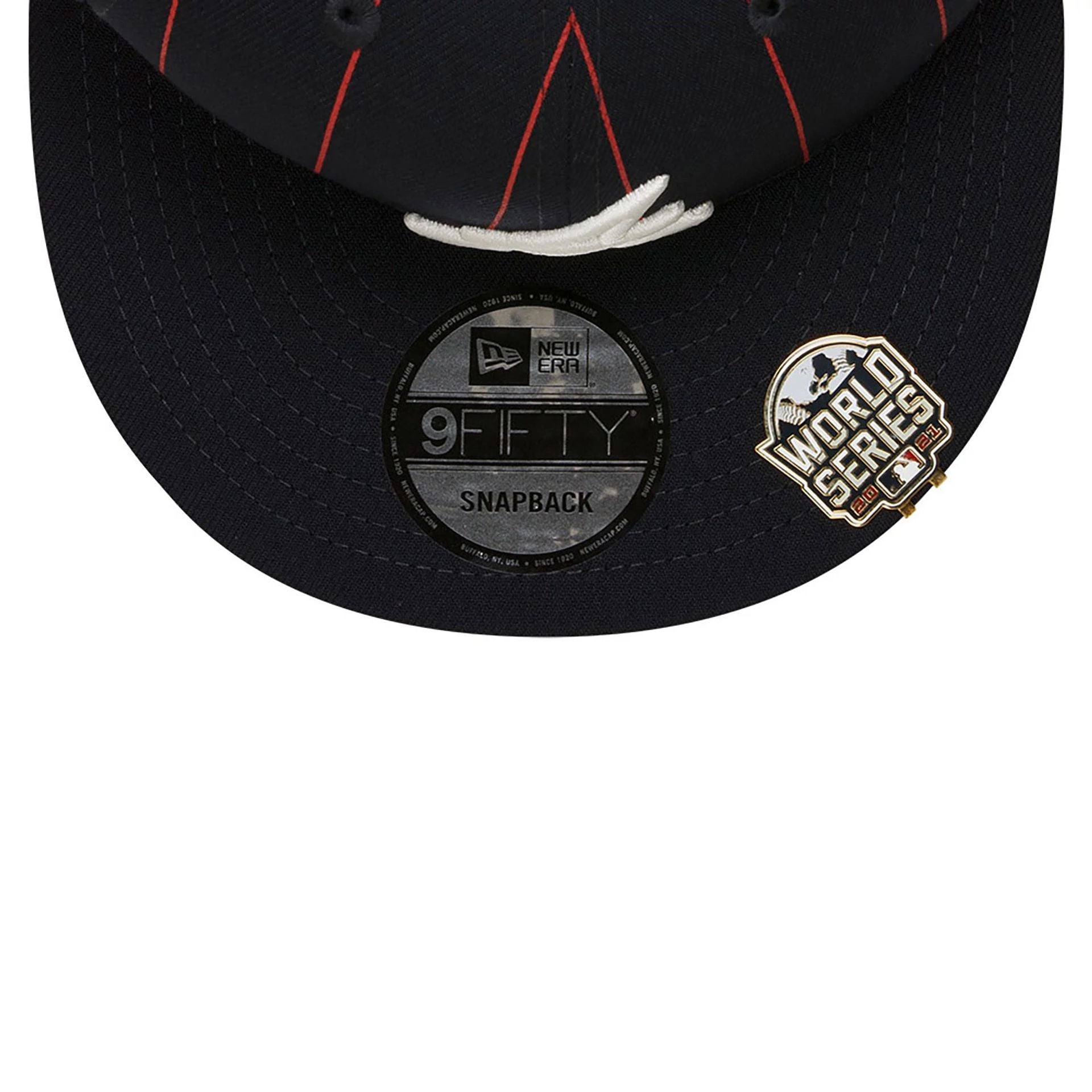 This is a Atlanta Braves Pinstripe Navy 9FIFTY Snapback Cap 2