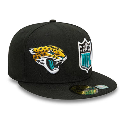 This is a Jacksonville Jaguars NFL Sideline Black 59FIFTY Fitted Cap 1