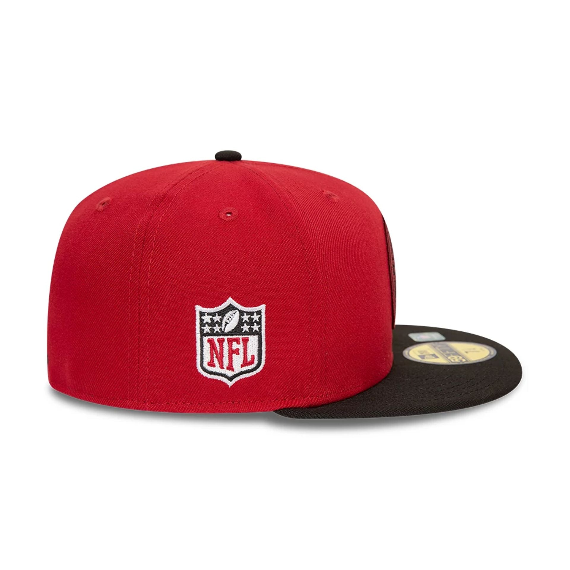 This is a Arizona Cardinals NFL Sideline 2023 Red 59FIFTY Fitted Cap 4