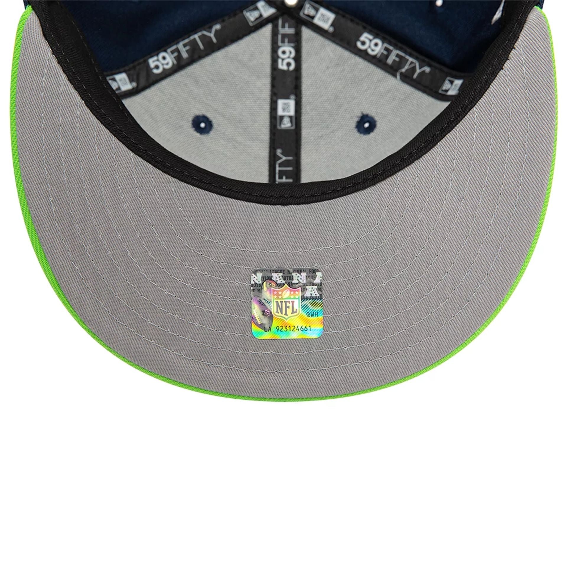 This is a Seattle Seahawks NFL Sideline 2023 Navy 59FIFTY Fitted Cap 2