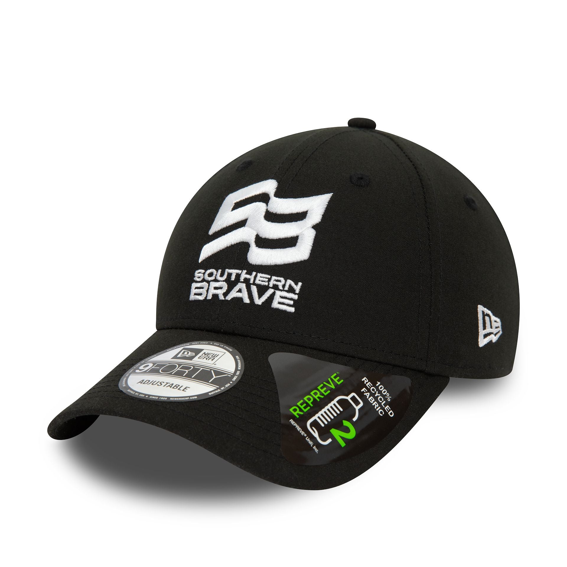 This is a Southern Brave Repreve The Hundred 2023 Southern Brave Black 9FORTY Adjustable Cap 3