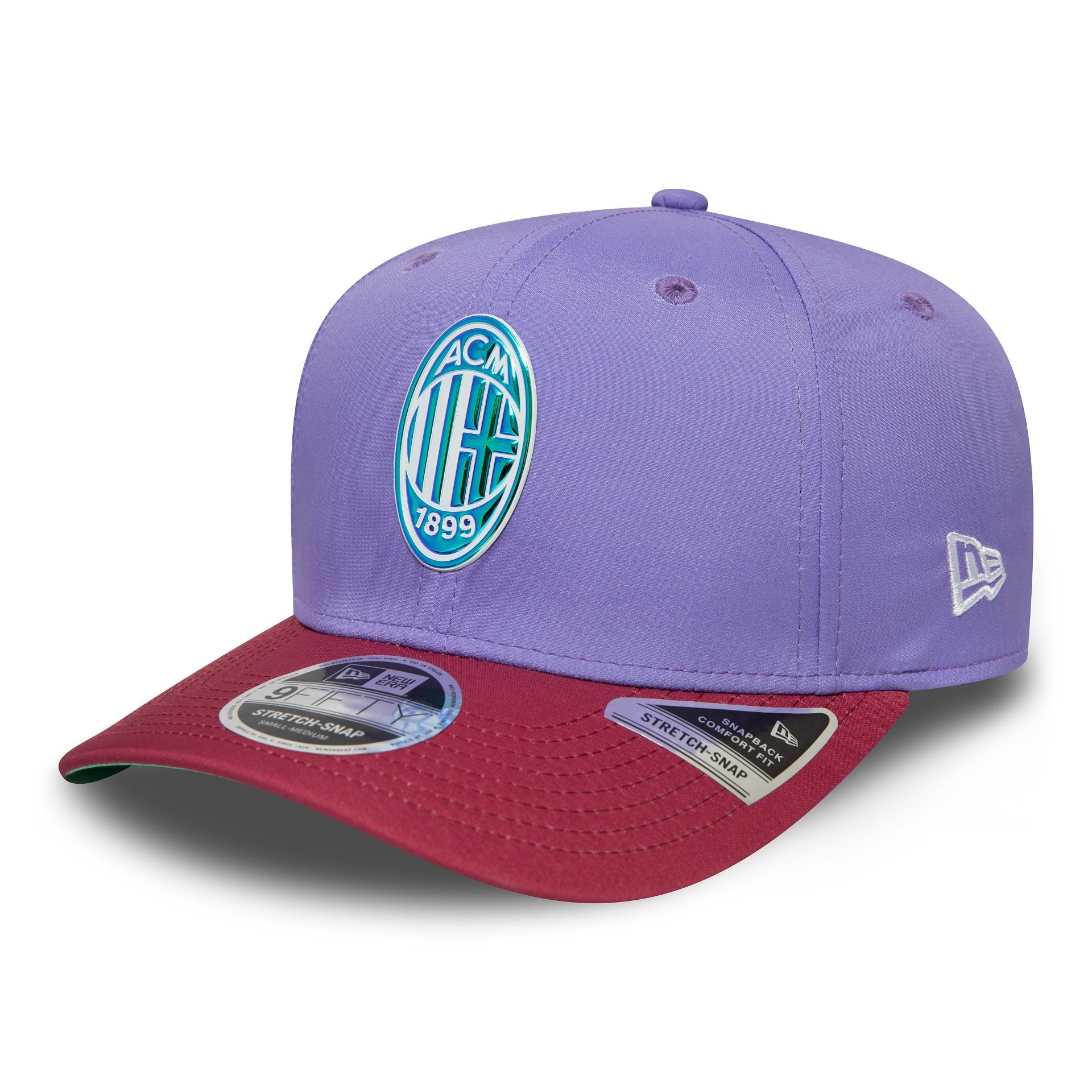 This is a 9FIFTY Stretch Snap New Era x AC Milan Cap With Iridescent Logo 1