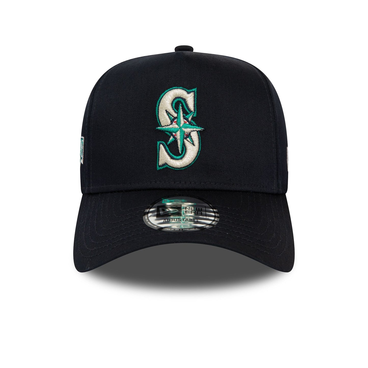 This is a Seattle Mariners World Series Patch Navy 9FORTY A-Frame Adjustable Cap 3