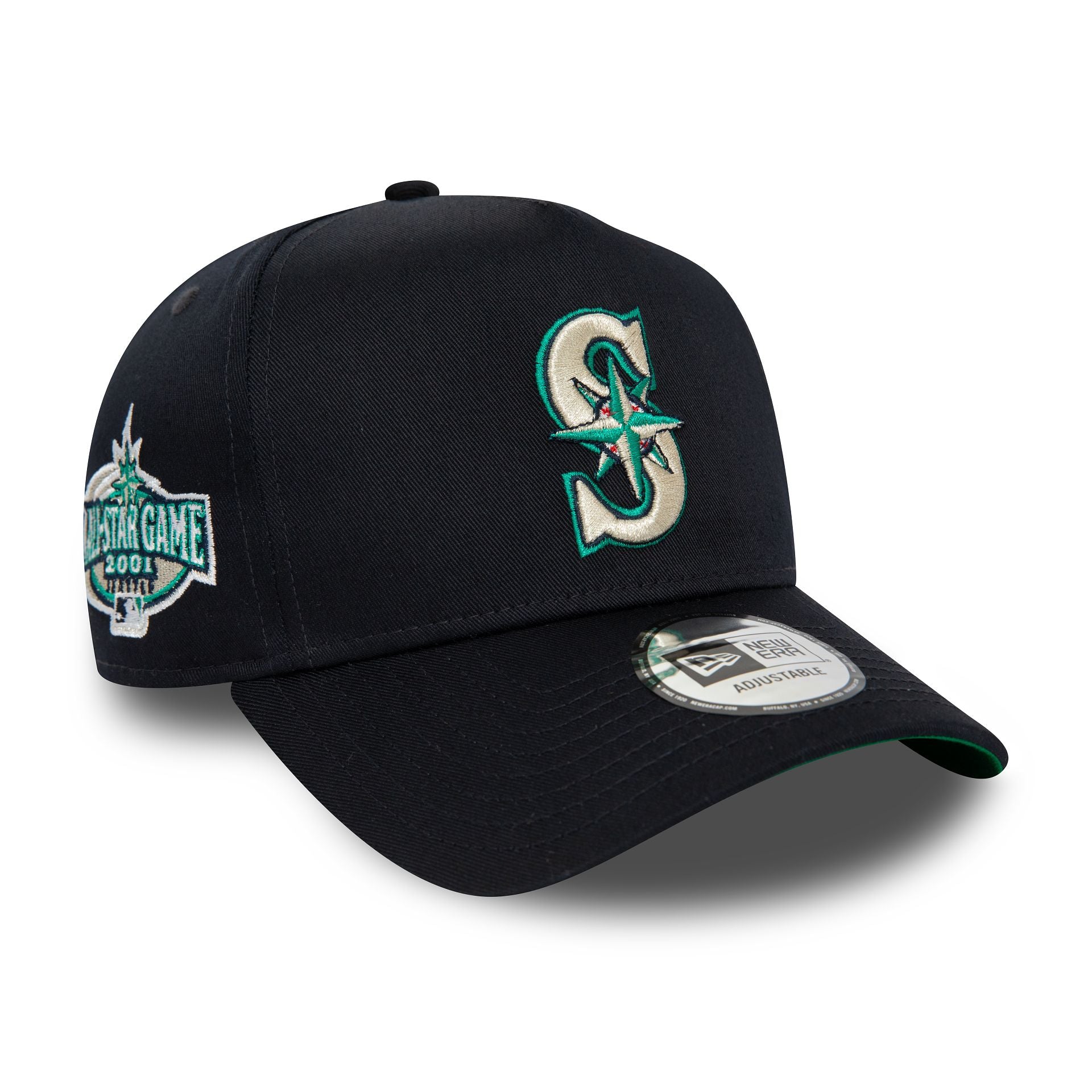 This is a Seattle Mariners World Series Patch Navy 9FORTY A-Frame Adjustable Cap 1