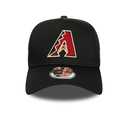 This is a Arizona Diamondbacks World Series Patch Black 9FORTY A-Frame Adjustable Cap 3