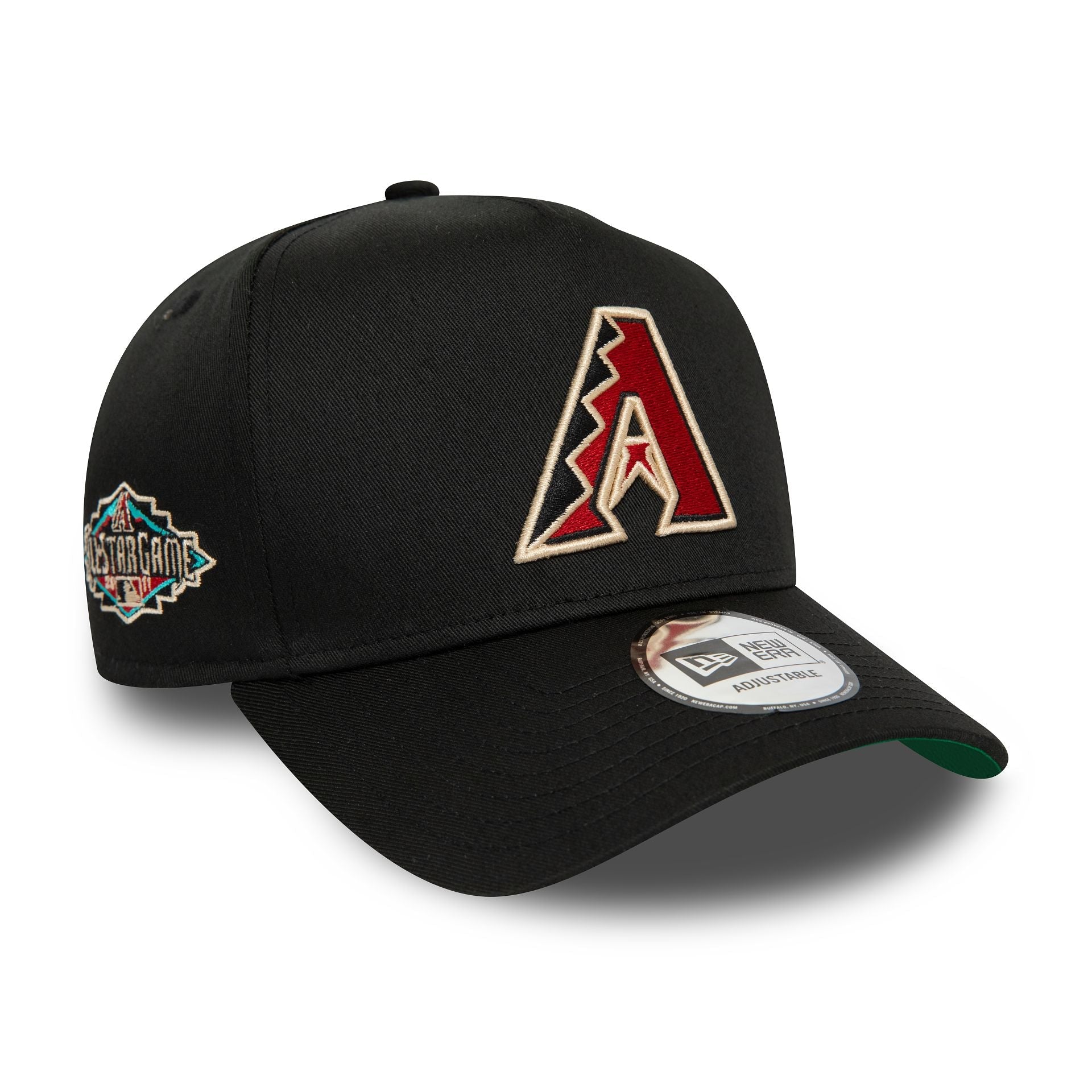 This is a Arizona Diamondbacks World Series Patch Black 9FORTY A-Frame Adjustable Cap 1