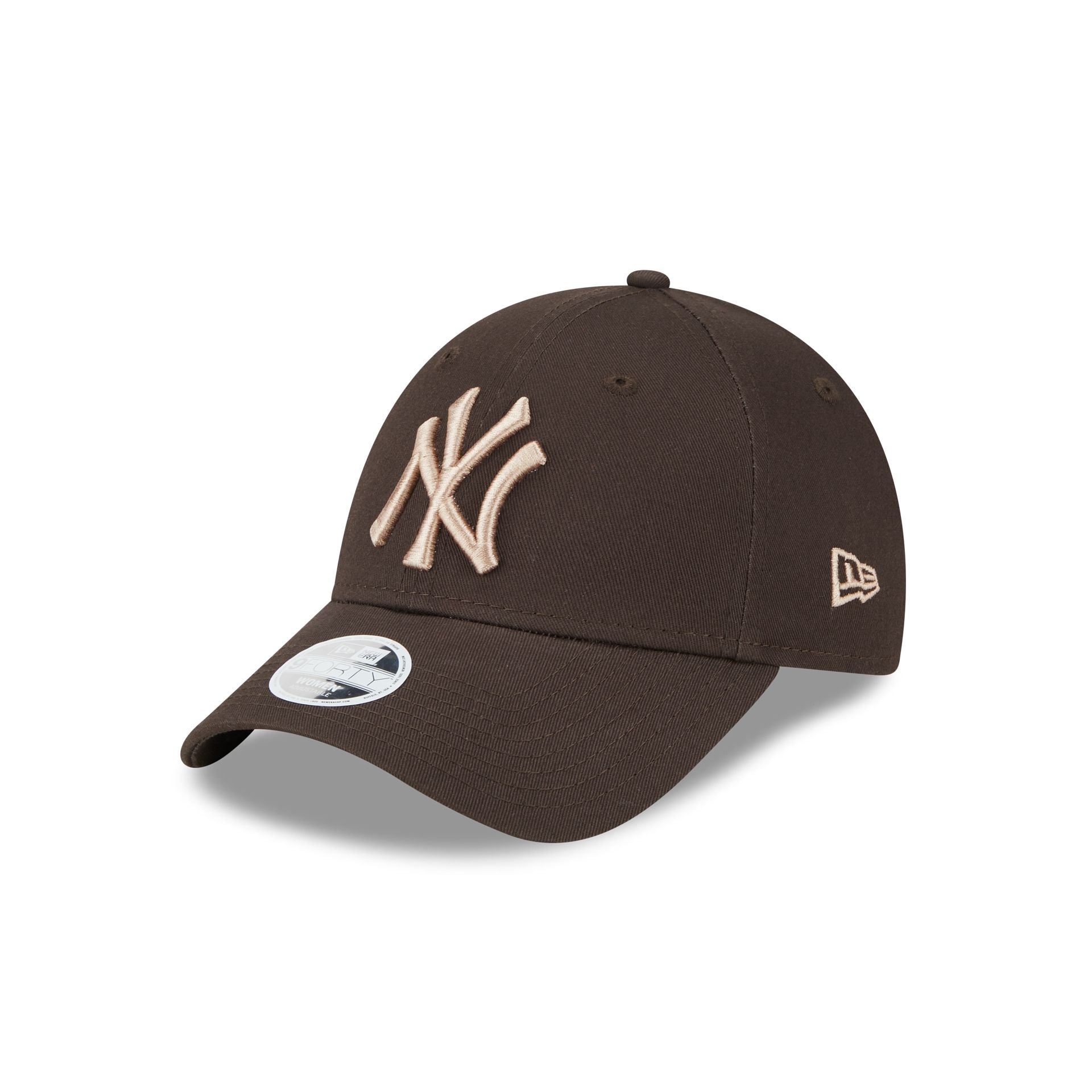 This is a New York Yankees Womens League Essential Brown 9FORTY Adjustable Cap 1