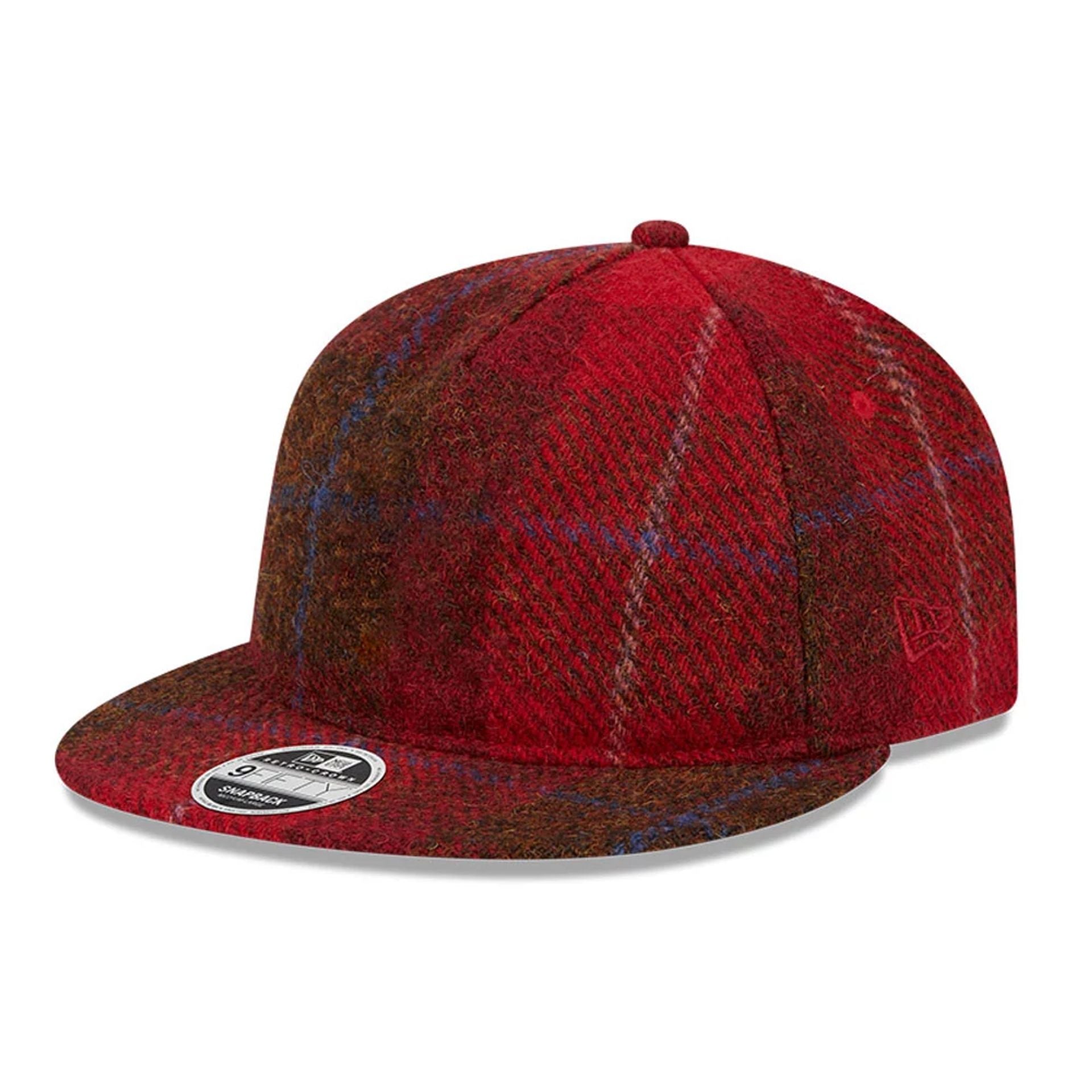 This is a New Era Harris Tweed Red Check Retro Crown 9FIFTY Snapback Cap 1