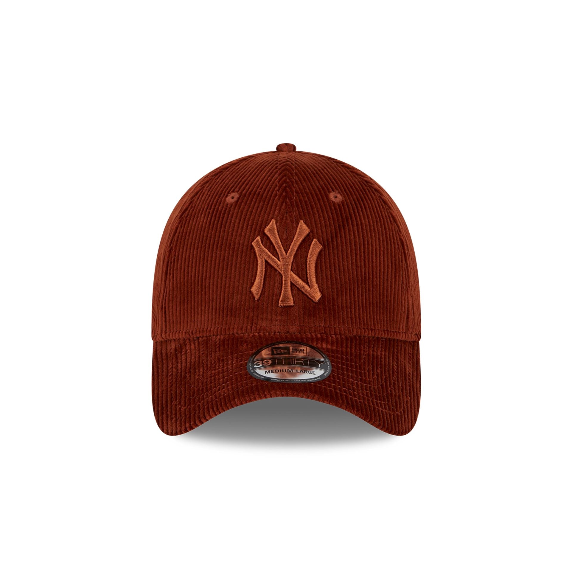 This is a New York Yankees Wide Cord Brown 39THIRTY Stretch Fit Cap 2