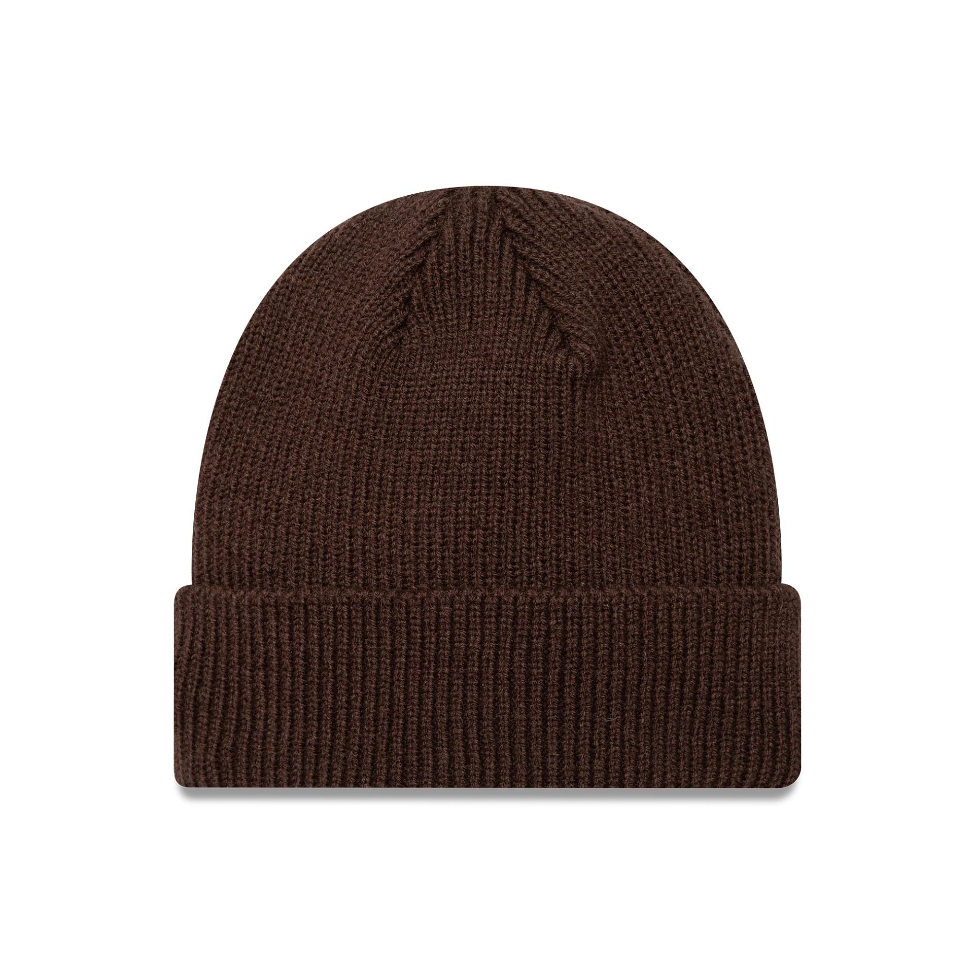 This is a New Era Wool Brown Cuff Knit Beanie Hat 2