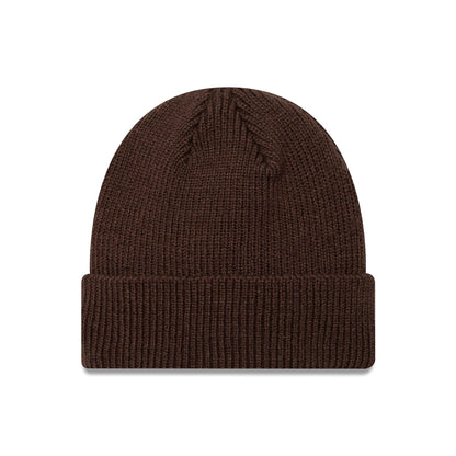 This is a New Era Wool Brown Cuff Knit Beanie Hat 2