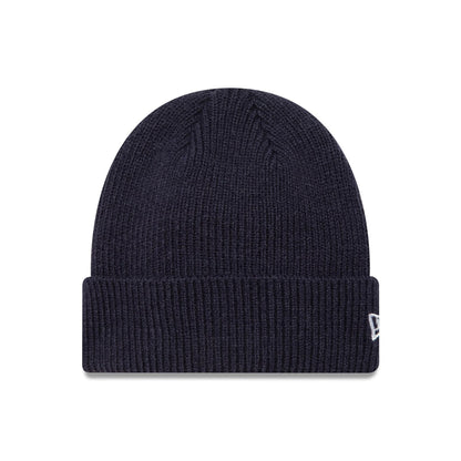 This is a New Era Wool Navy Cuff Knit Beanie Hat 1