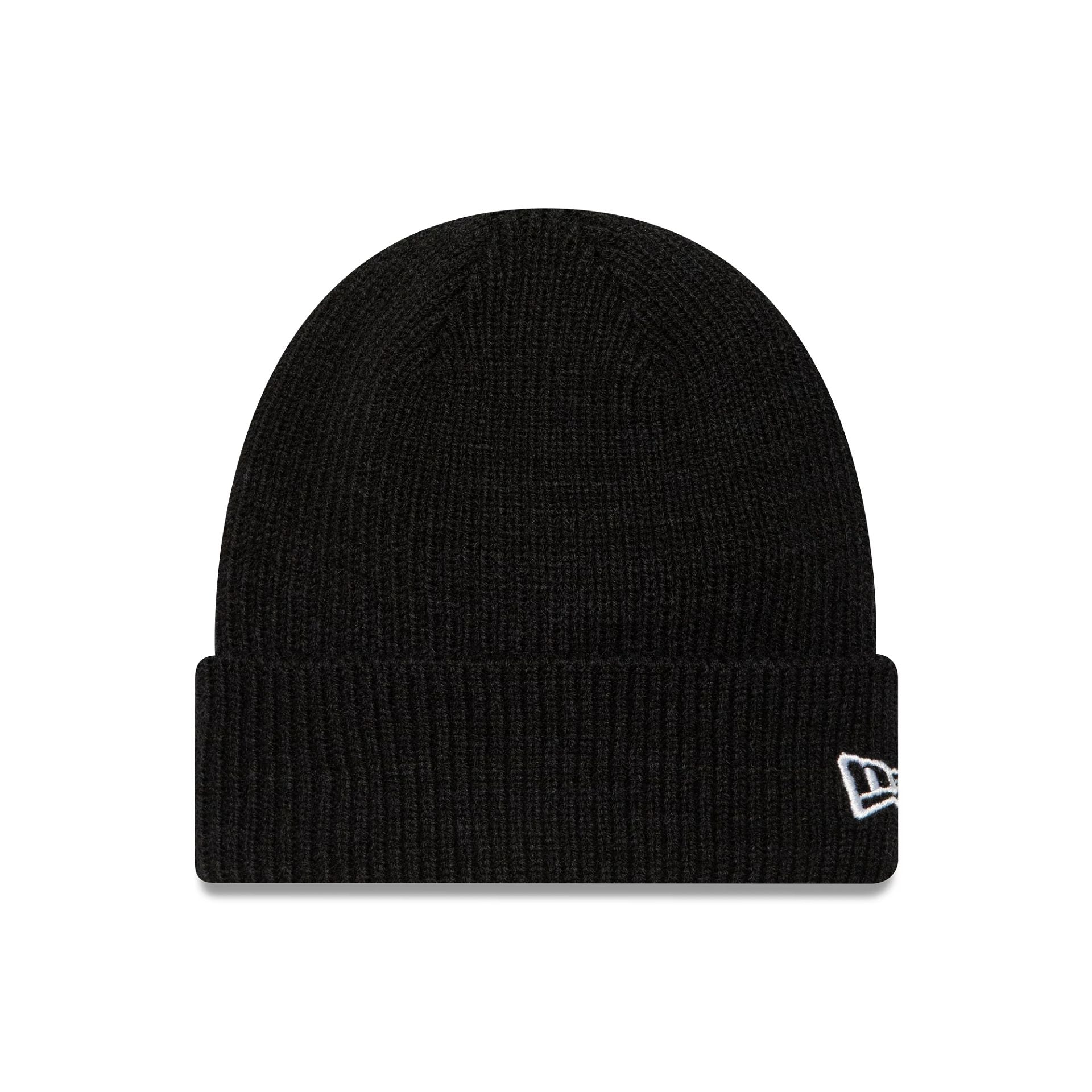 This is a New Era Wool Black Cuff Knit Beanie Hat 1