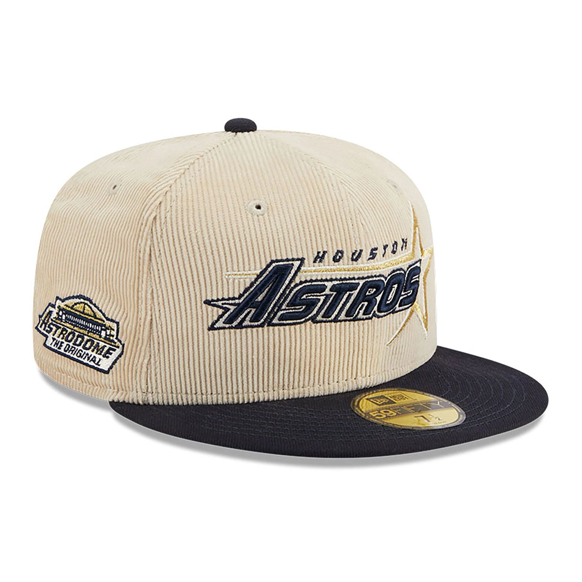 This is a Houston Astros Cord Classic Off White 59FIFTY Fitted Cap 1