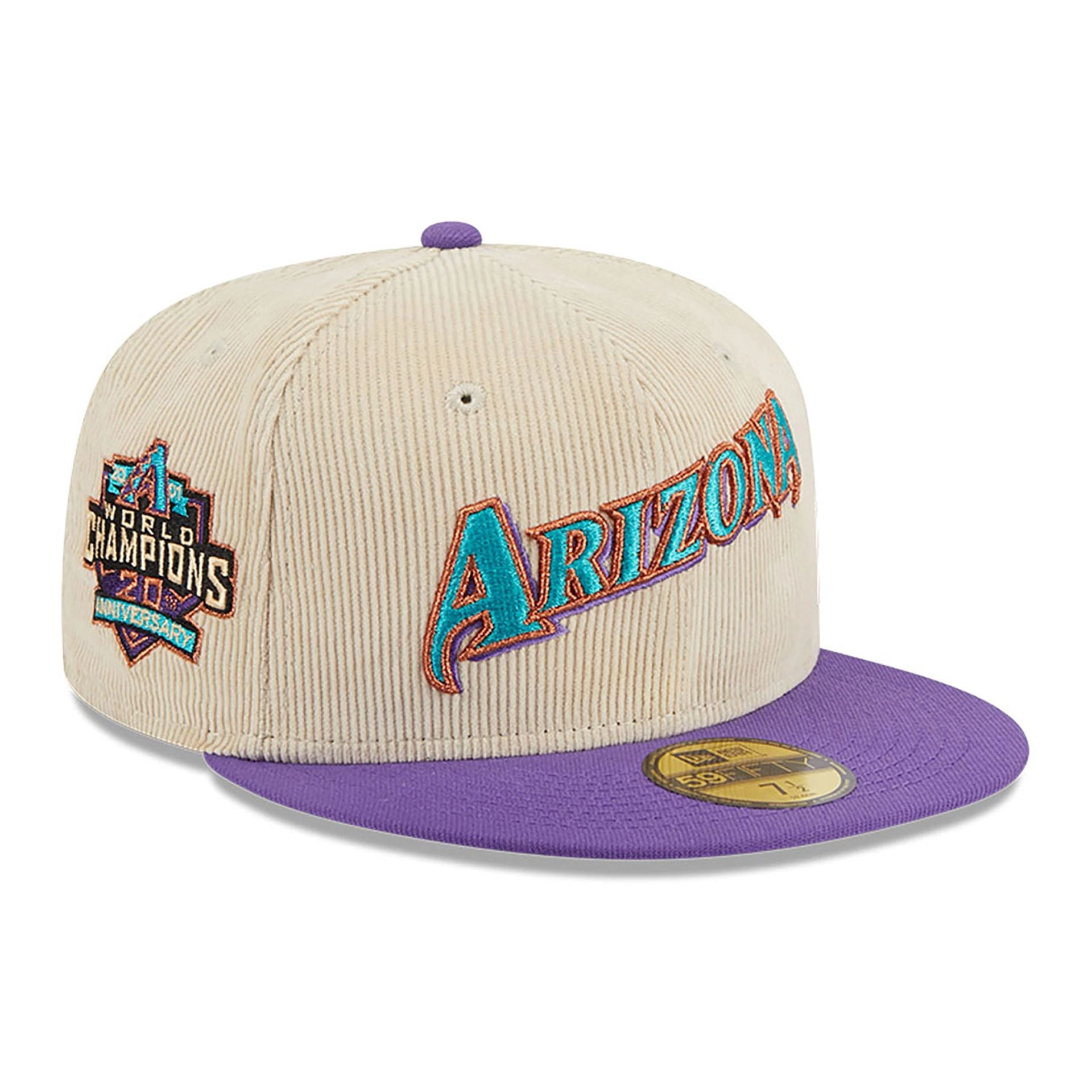 This is a Arizona Diamondbacks Cord Classic Off White 59FIFTY Fitted Cap 1