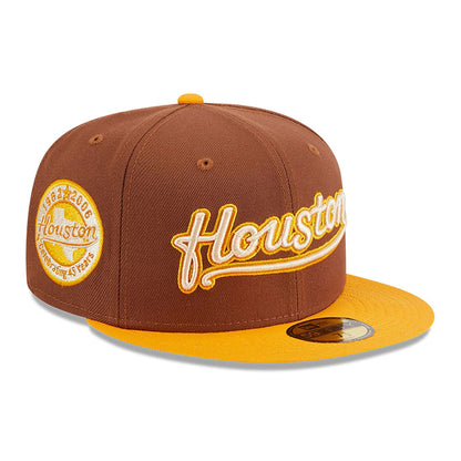 This is a Houston Astros Tiramisu Brown 59FIFTY Fitted Cap 1