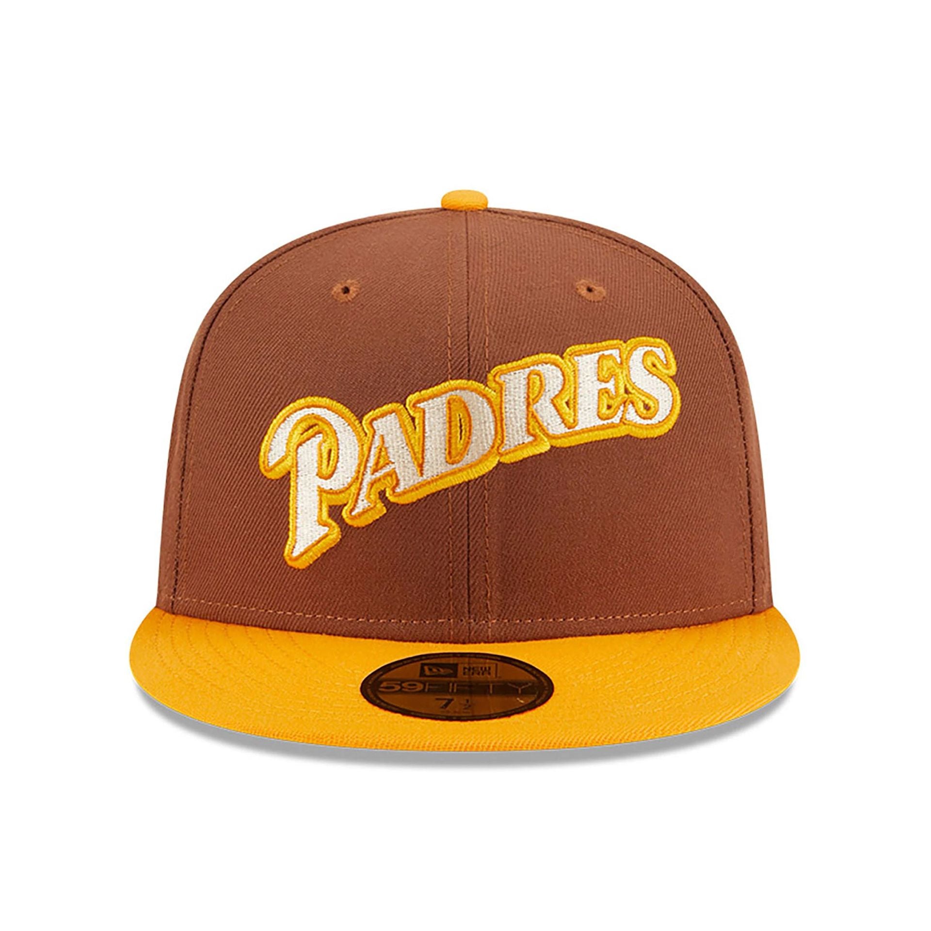 This is a San Diego Padres Tiramisu Brown 59FIFTY Fitted Cap 3