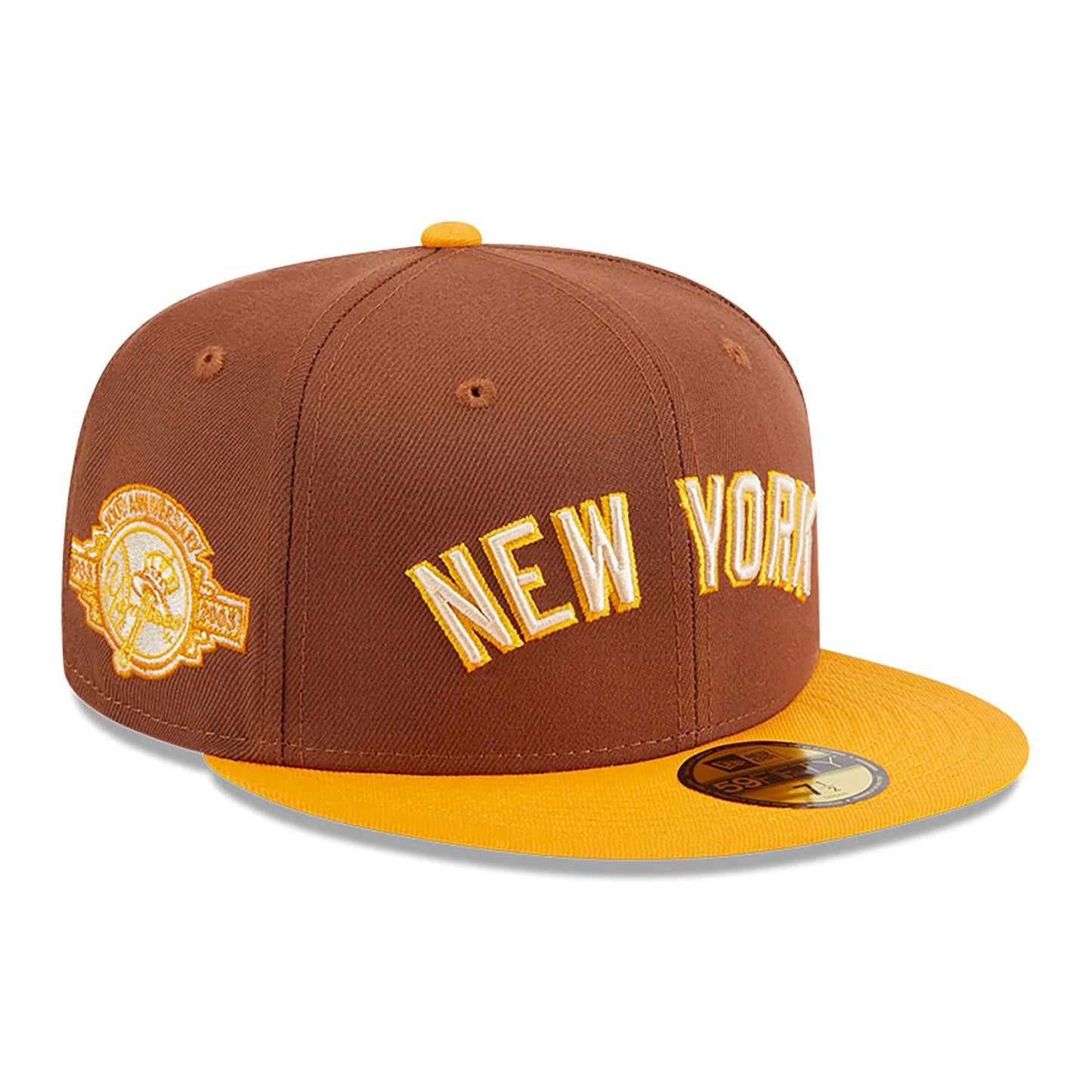 This is a New York Yankees Tiramisu Brown 59FIFTY Fitted Cap 1