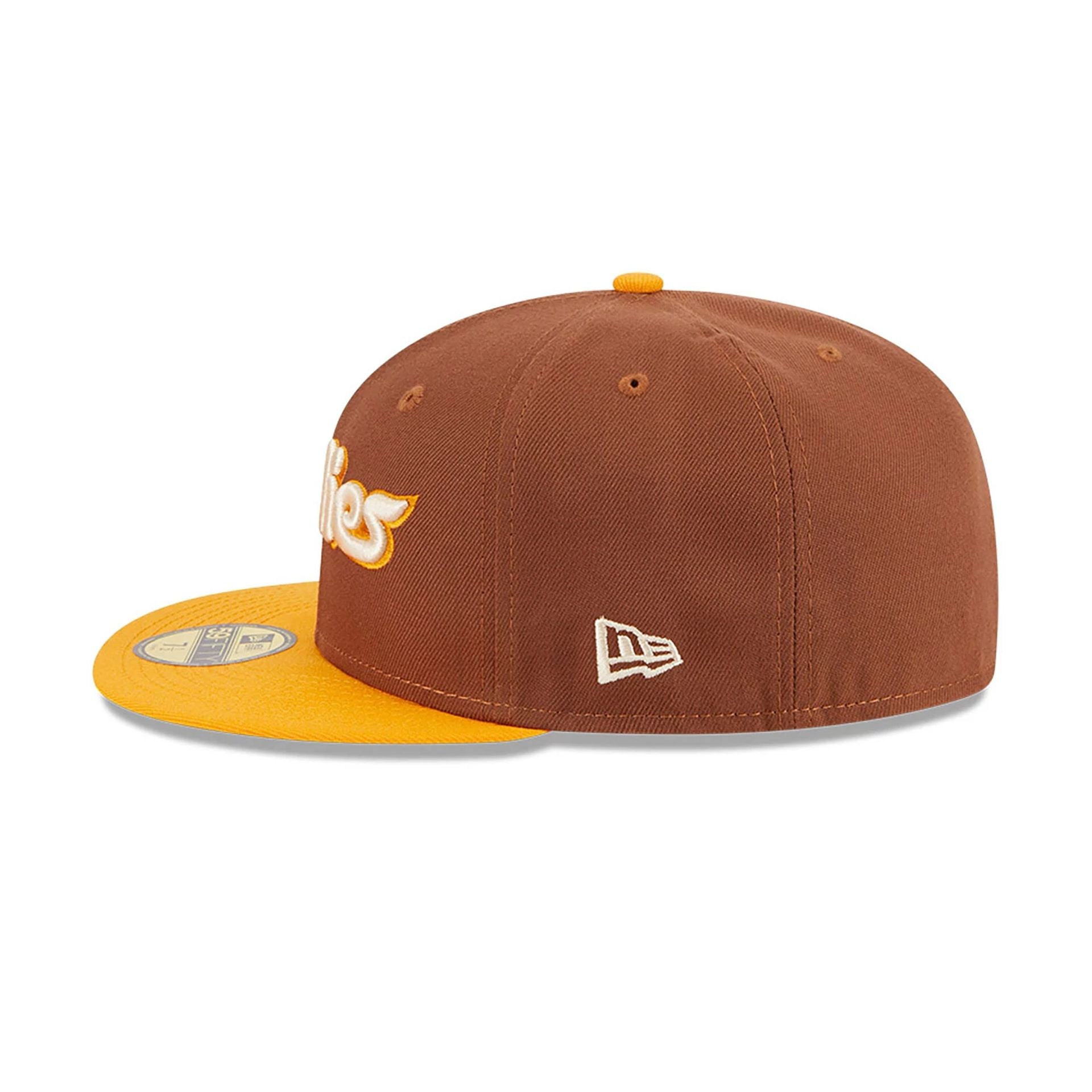 This is a Philadelphia Phillies Tiramisu Brown 59FIFTY Fitted Cap 5