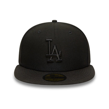 This is a LA Dodgers MLB Black on Black 59FIFTY Fitted Cap 6