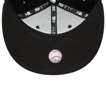 This is a Boston Red Sox MLB Black on Black Sox 59FIFTY Fitted Cap 2