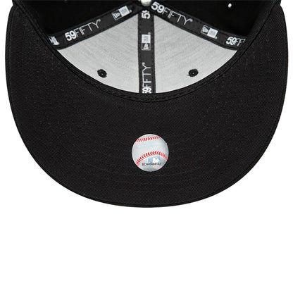 This is a Atlanta Braves MLB Black on Black 59FIFTY Fitted Cap 2