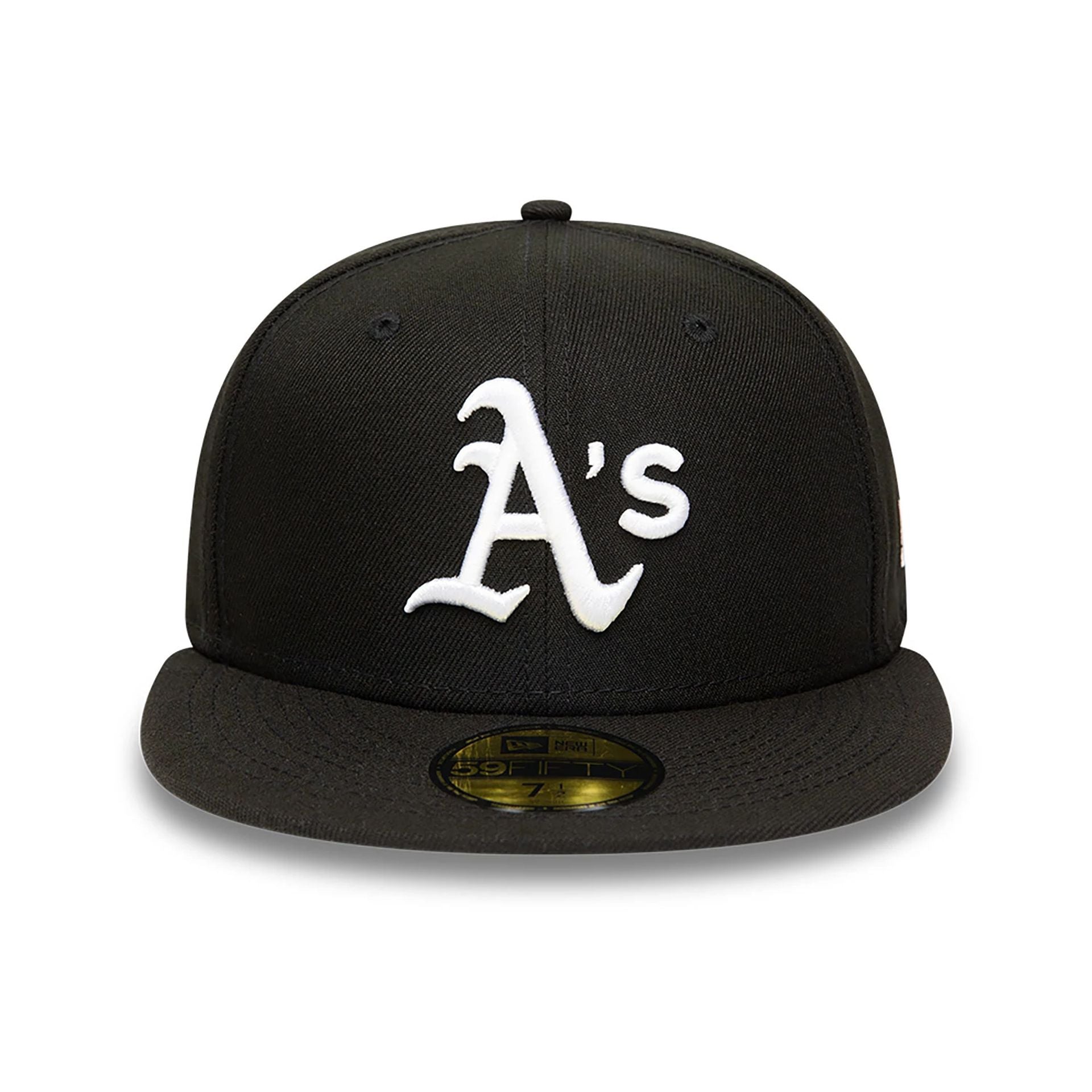 This is a Oakland Athletics MLB Black and White 59FIFTY Fitted Cap 6