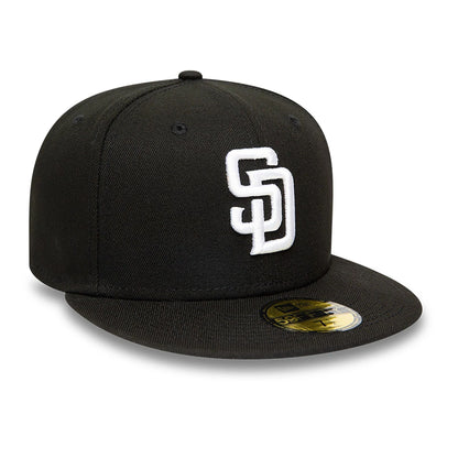 This is a San Diego Padres MLB Black and White 59FIFTY Fitted Cap 5