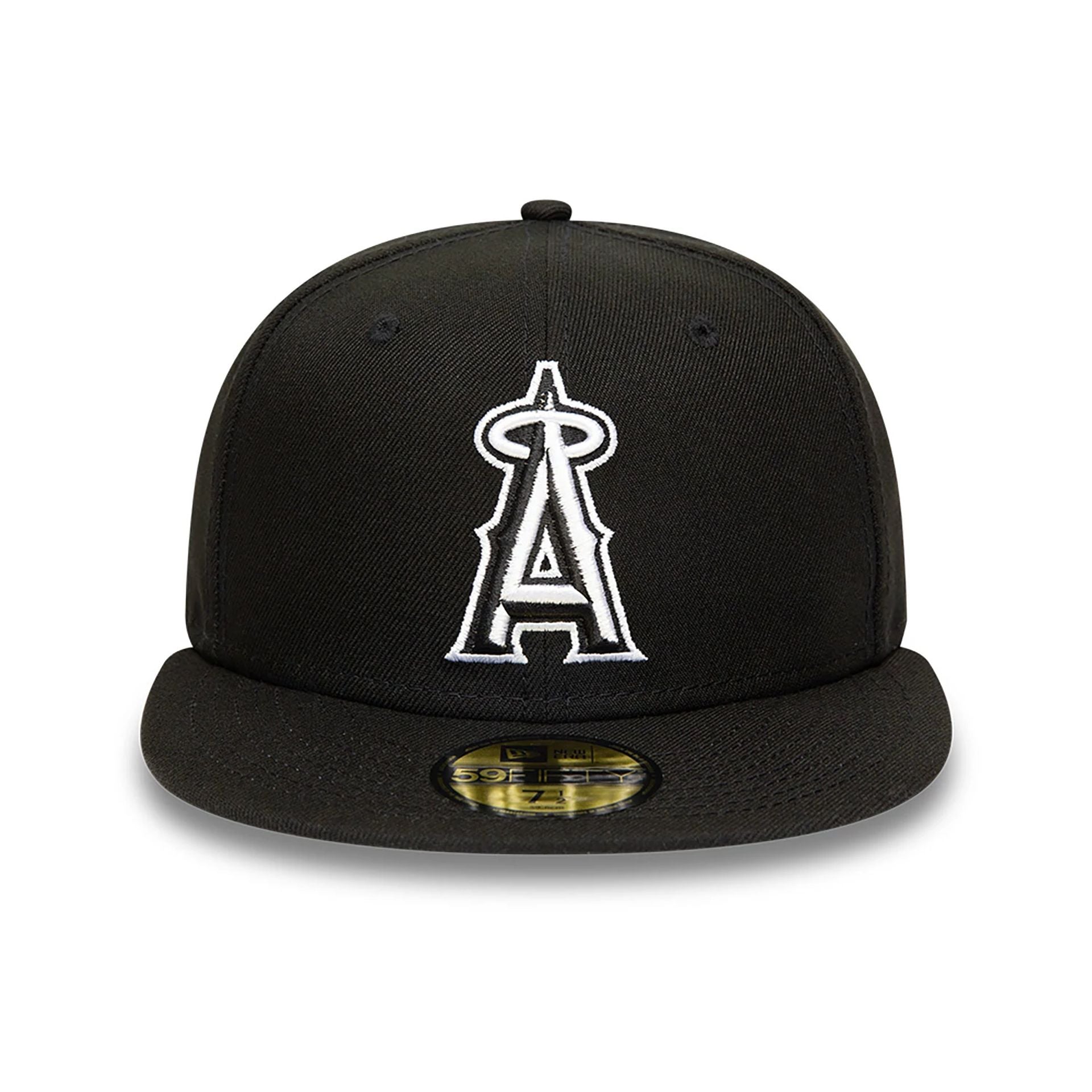 This is a Anaheim Angels MLB Black and White 59FIFTY Fitted Cap 5