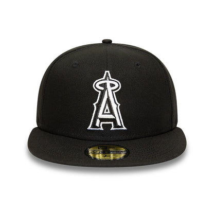 This is a Anaheim Angels MLB Black and White 59FIFTY Fitted Cap 5