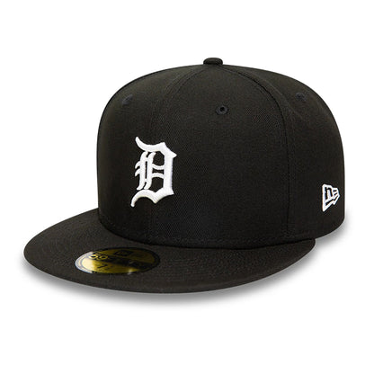 This is a Detroit Tigers MLB Black and White 59FIFTY Fitted Cap 1