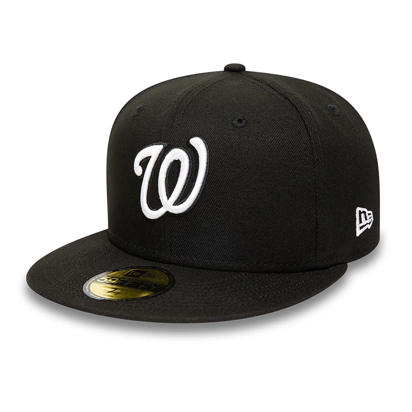 This is a Washington Nationals MLB Black and White 59FIFTY Fitted Cap 1