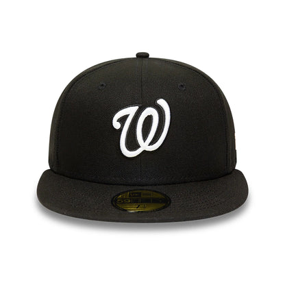 This is a Washington Nationals MLB Black and White 59FIFTY Fitted Cap 5