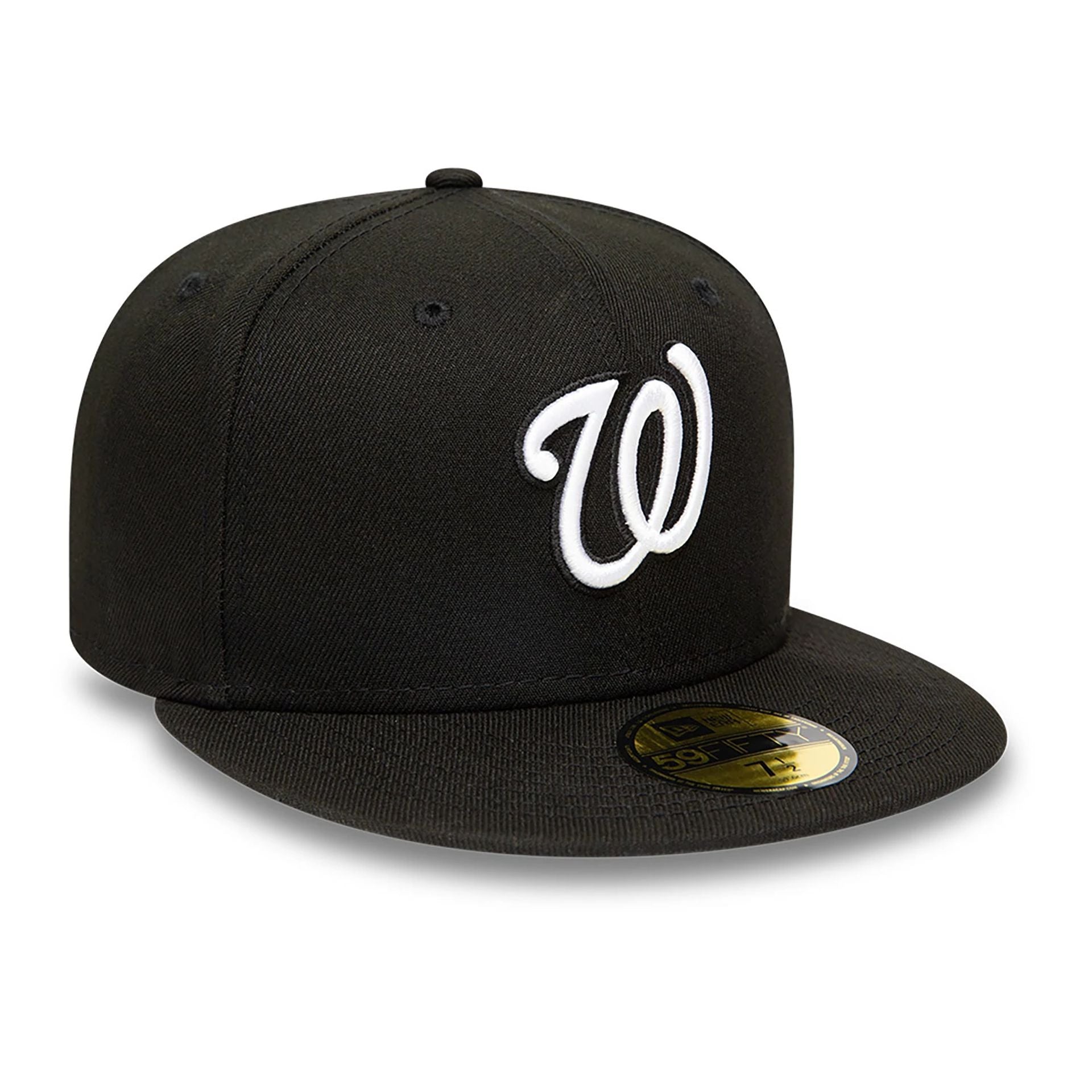 This is a Washington Nationals MLB Black and White 59FIFTY Fitted Cap 6