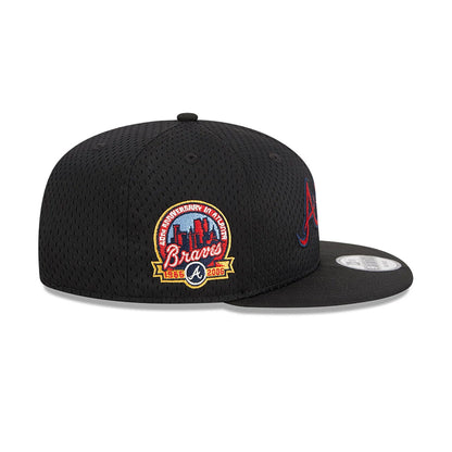 This is a Atlanta Braves Post-Up Pin Black 9FIFTY Adjustable Cap 7