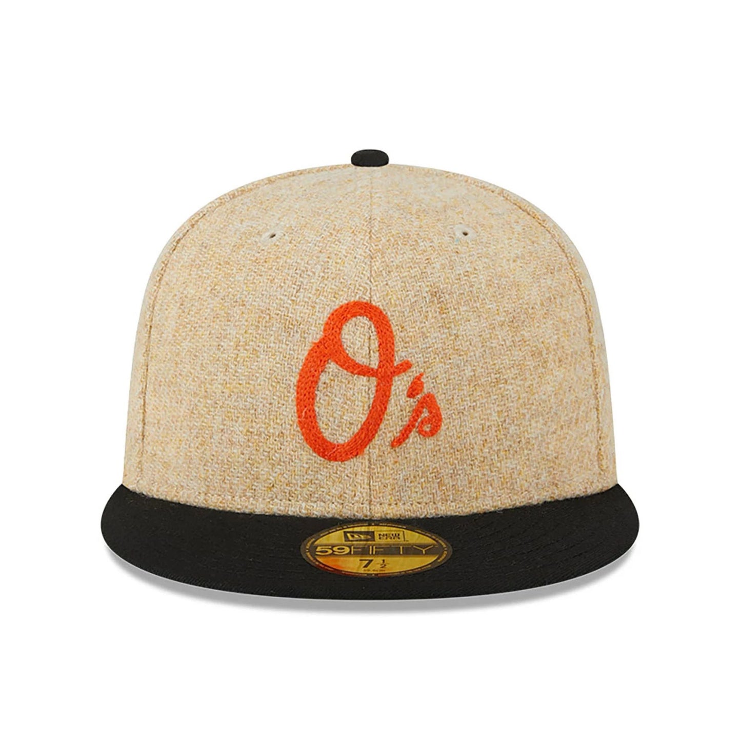 This is a Baltimore Orioles Harris Tweed Beige 59FIFTY Fitted Cap 3