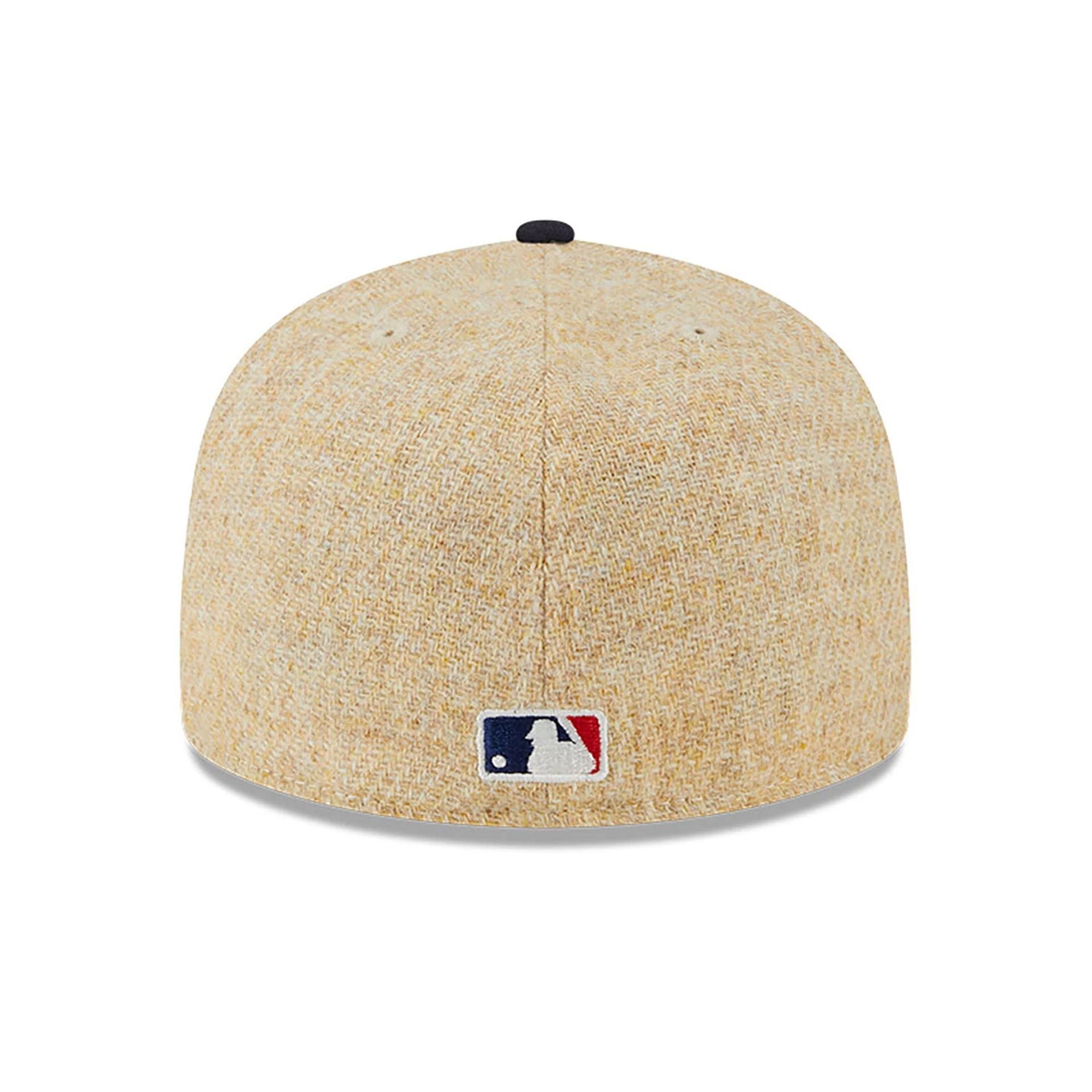 This is a Atlanta Braves Harris Tweed Beige 59FIFTY Fitted Cap 4