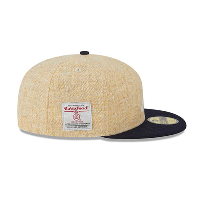 This is a Atlanta Braves Harris Tweed Beige 59FIFTY Fitted Cap 7