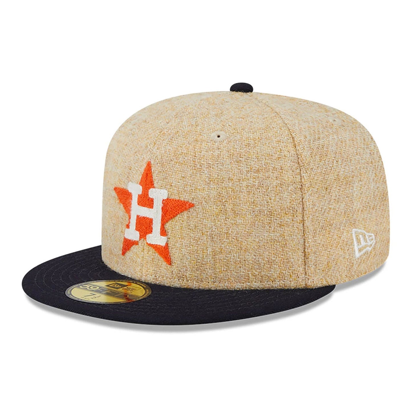 This is a Houston Astros Harris Tweed Beige 59FIFTY Fitted Cap 4