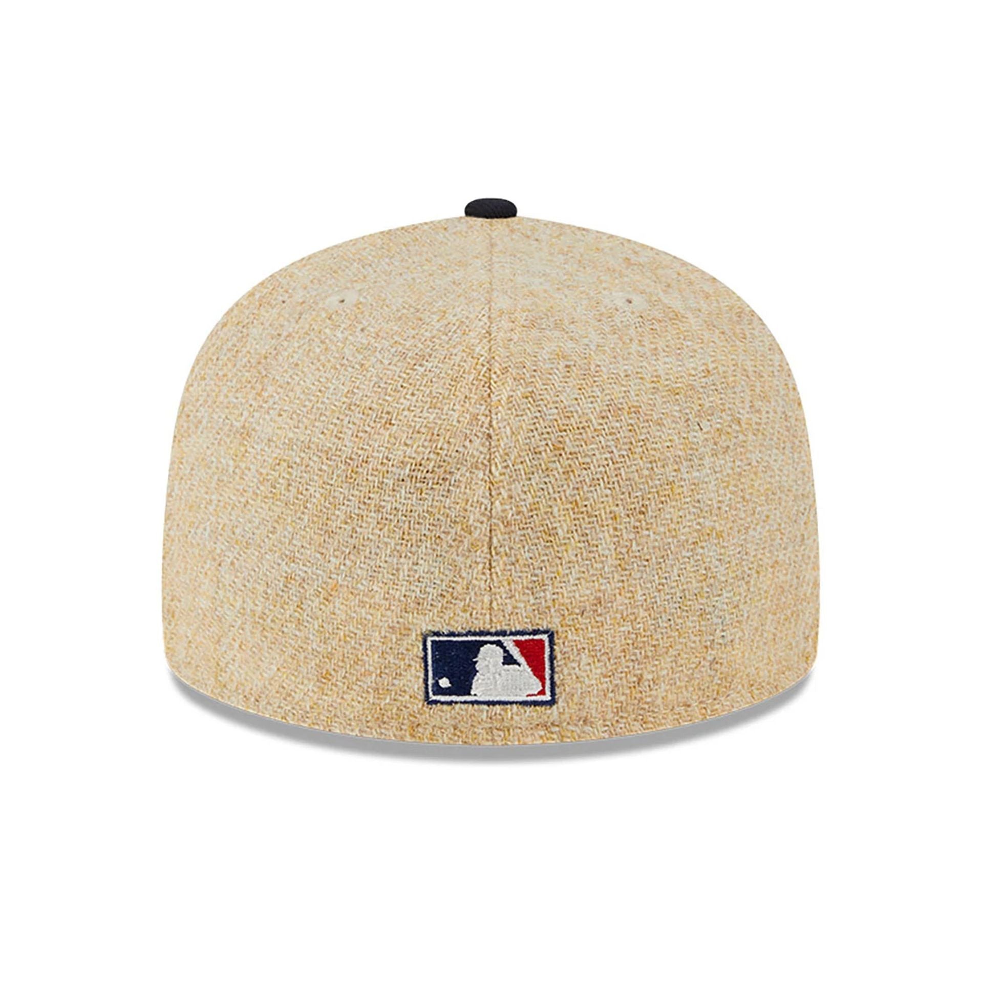 This is a Cleveland Indians Harris Tweed Beige 59FIFTY Fitted Cap 6