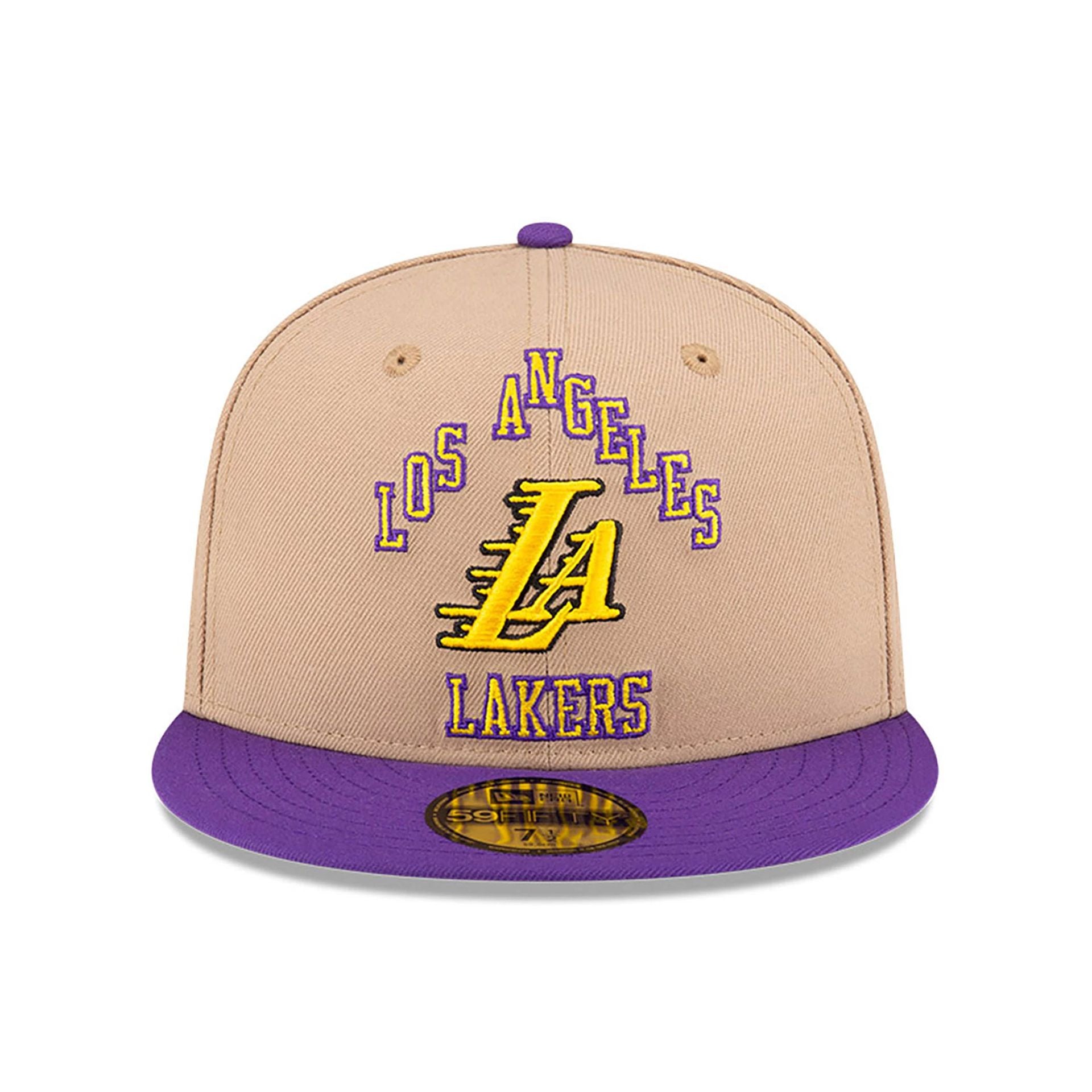 This is a LA Lakers NBA City Edition Brown 59FIFTY Fitted Cap 3