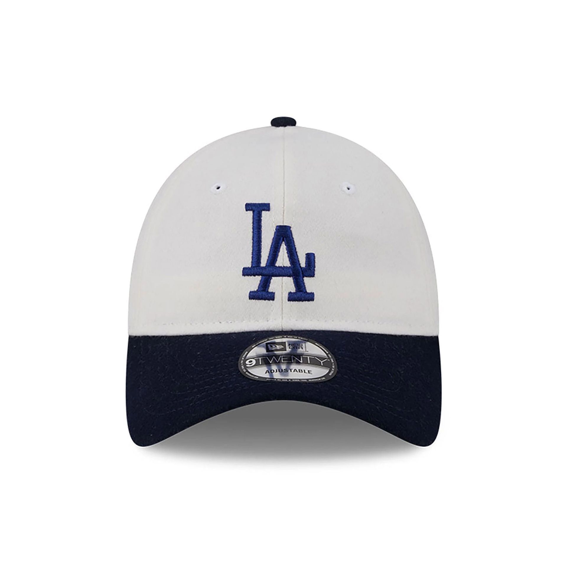 This is a LA Dodgers Leather Strap Chrome White 9TWENTY Adjustable Cap 4