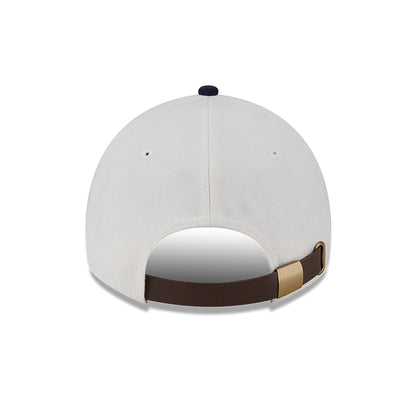 This is a LA Dodgers Leather Strap Chrome White 9TWENTY Adjustable Cap 3