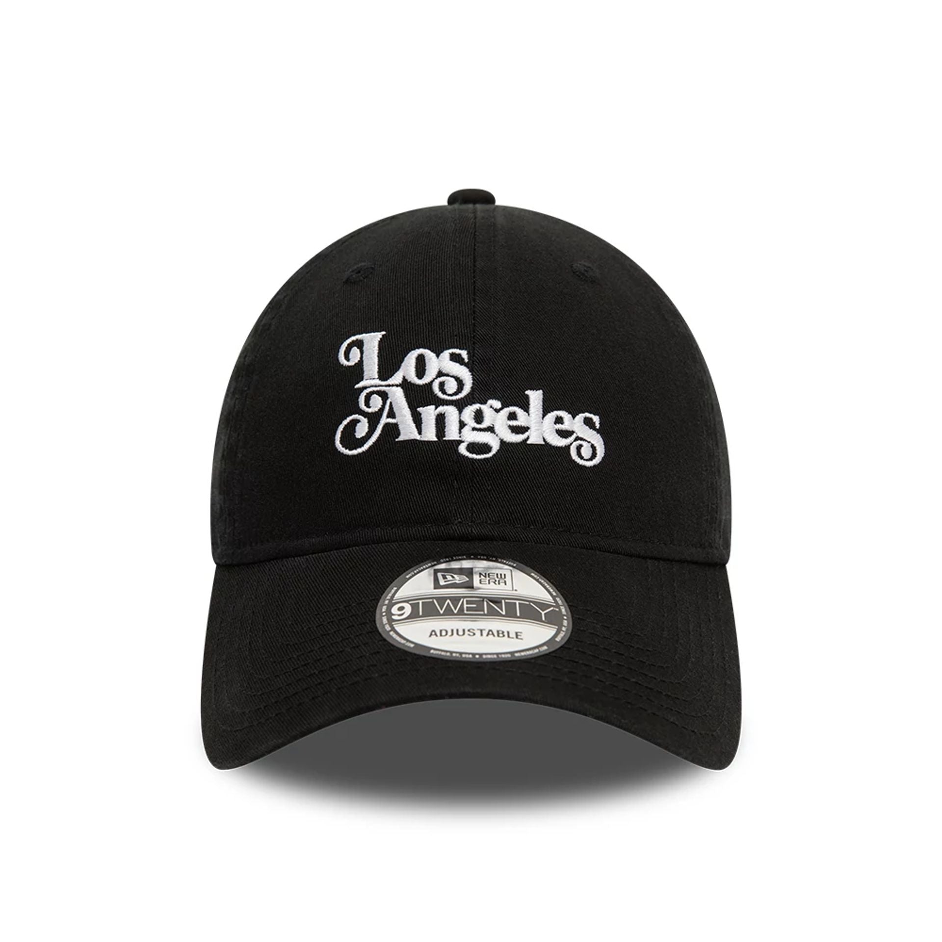 This is a New Era Los Angeles Washed Black 9TWENTY Adjustable Cap 2