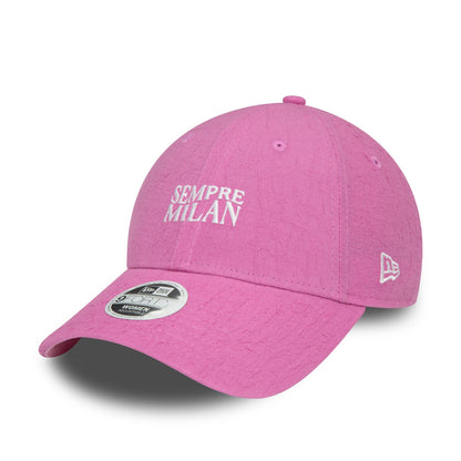 This is a AC Milan Womens Crinkle Pink 9FORTY Adjustable Cap 1