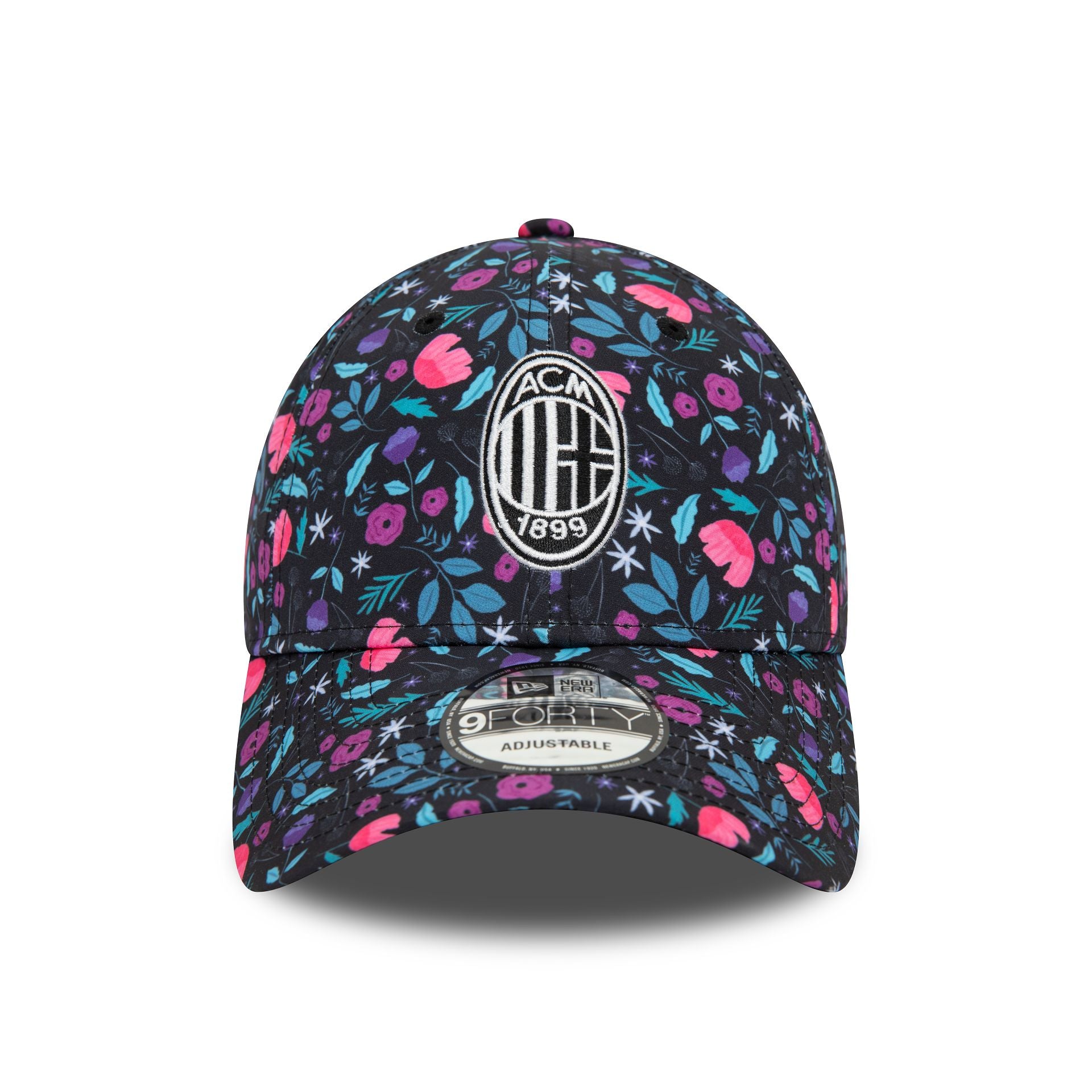 This is a AC Milan Floral All Over Print Black 9FORTY Adjustable Cap 2