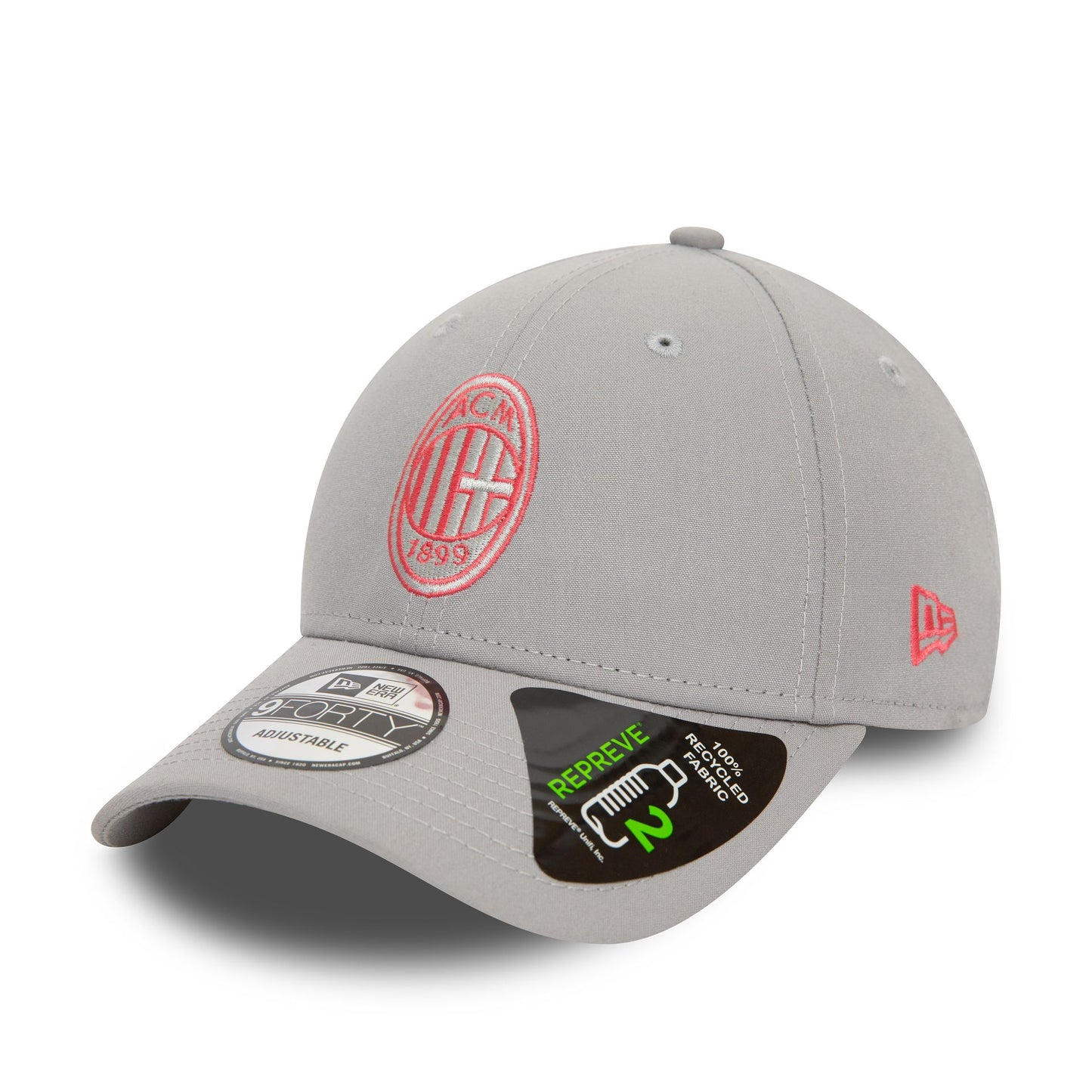 This is a AC Milan Seasonal Pop Grey Repreve 9FORTY Adjustable Cap 1