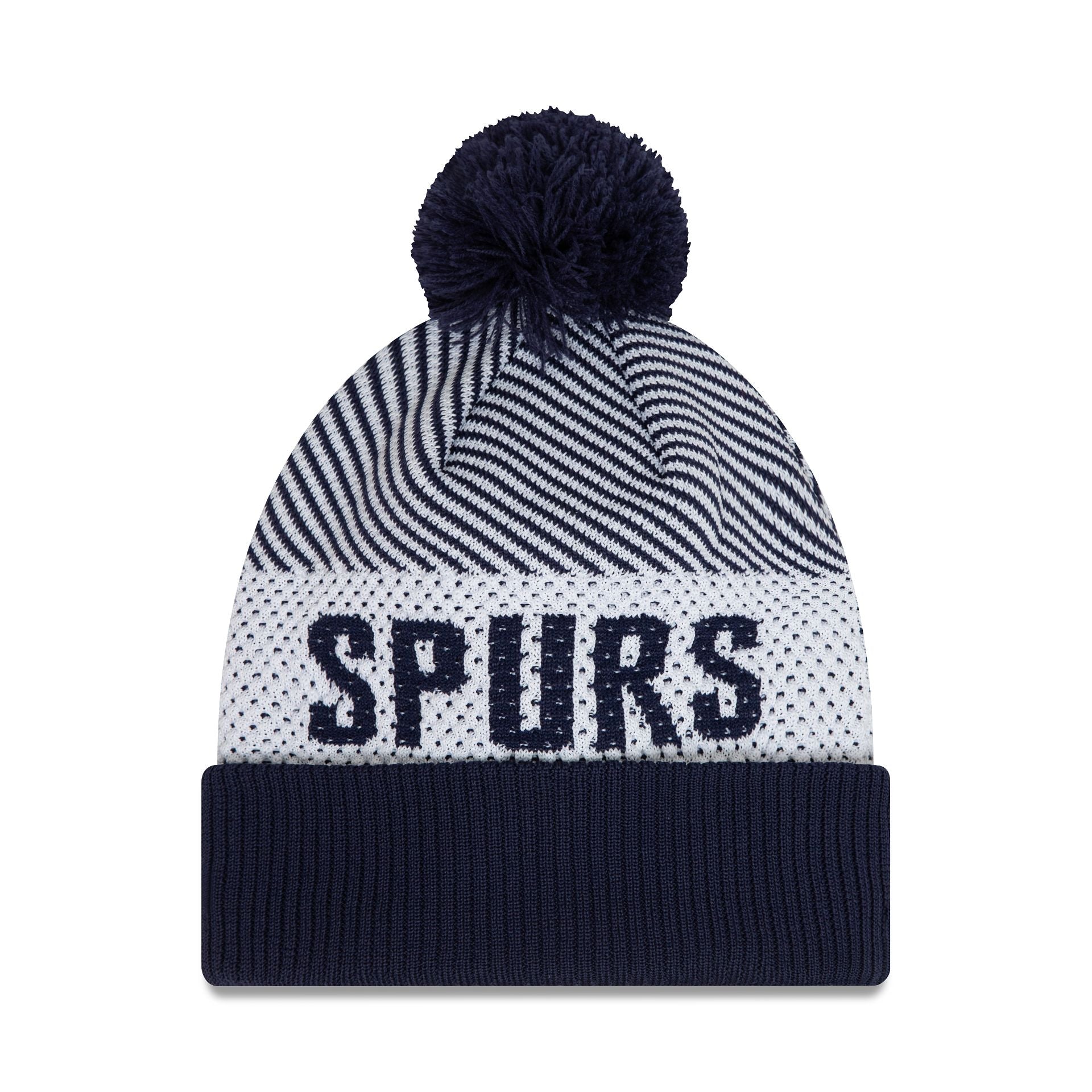 This is a Tottenham Hotspur FC Engineered Navy Cuff Knit Beanie Hat 2